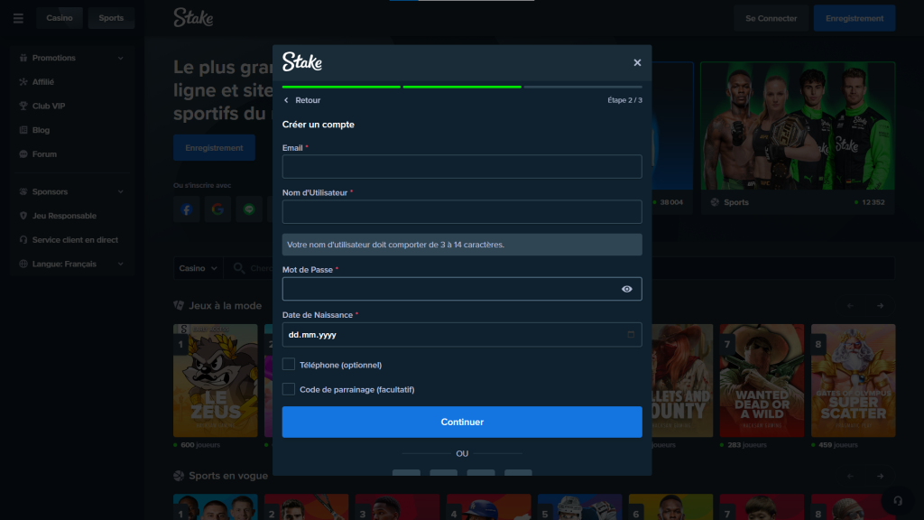 Guide d’Inscription